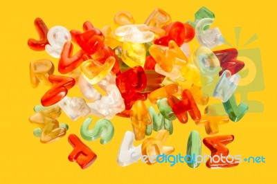 Letters Jelly Sweets Stock Photo