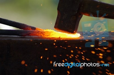 Letting The Sparks Fly Stock Photo