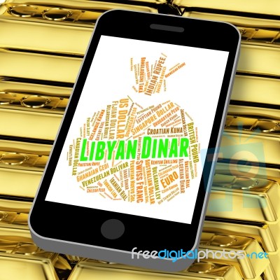 Libyan Dinar Indicates Forex Trading And Coin Stock Image