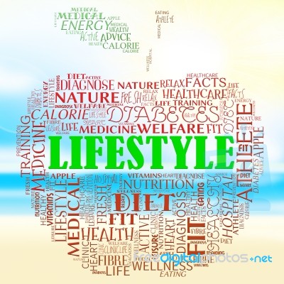 Lifestyle Apple Shows Living Wellness And Health Stock Image