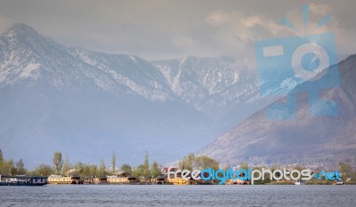 Lifestyle  Local Village Mountain Background  Along  The Border Stock Photo