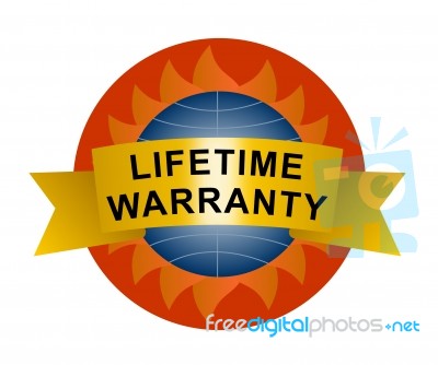 Lifetime Warranty Sign Stock Image