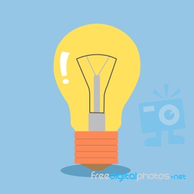 Light Bulb Cartoon Concept Stock Image