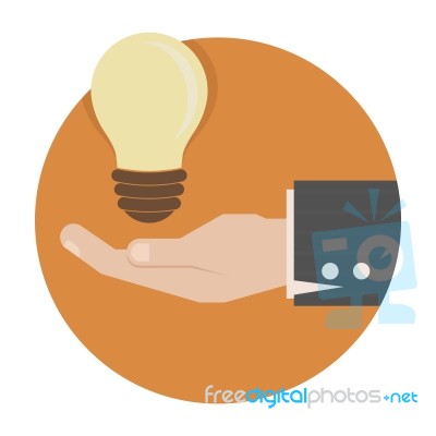 Light Bulb In Hand Stock Image Light Bulb In Hand Stock Image