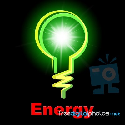 Light Bulb Shows Power Source And Dazzling Stock Image