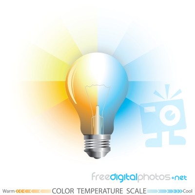 Light Color Temperature Scale Stock Image