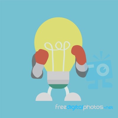 Lightbulb Boxer Stock Image
