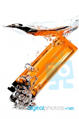 Lighter With Bubbles Stock Photo