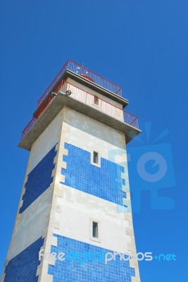 Lighthouse Architecture In Cascais, Portugal Stock Photo