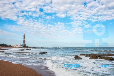 Lighthouse In Jose Ignacio, Uruguay Stock Photo