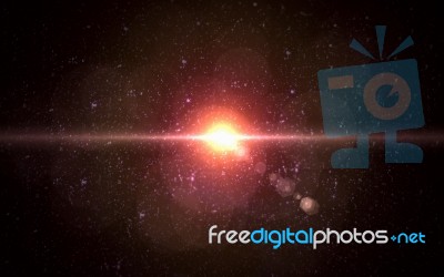 Lighting Abstract  With Digital Lens Flare Stock Image
