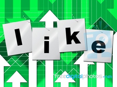 Like Fans Means Social Media And Web Stock Image
