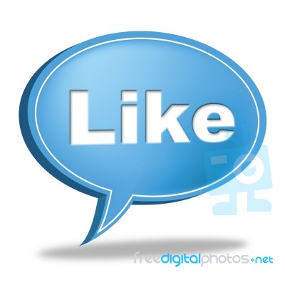 Like Message Indicates Social Media And Communication Stock Image