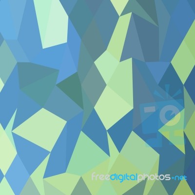 Lime Green Pastel Blue Abstract Low Polygon Background Stock Image