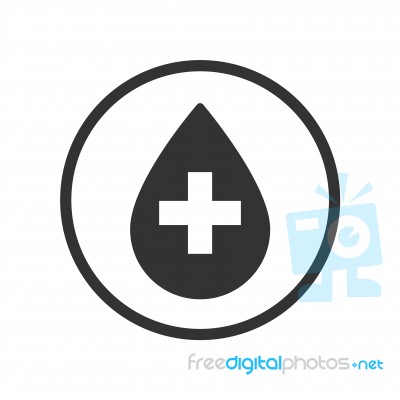 Linear Donate Blood Icon- Iconic Design Stock Image