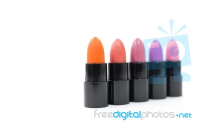 Lipstick Isolated On White Background Stock Photo
