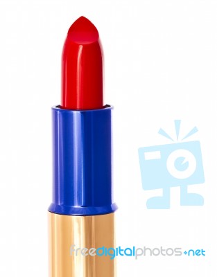 Lipstick On White Background Stock Photo