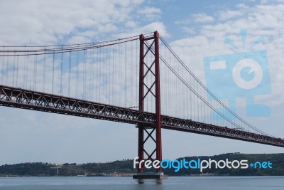 Lisbon Bridge - April 25th Stock Photo