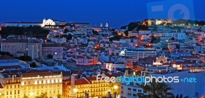 Lisbon Cityscape Stock Photo