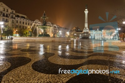 Lisbon Square Stock Photo