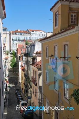 Lisbons Cityscape Stock Photo