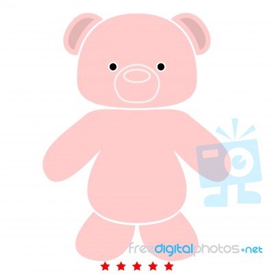 Little Bear Icon .  Flat Style Stock Image