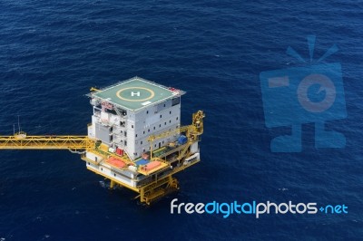 Living Quarter Of Offshore Oil Rig Stock Photo