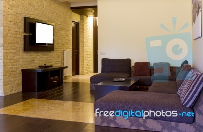 Living Room Modern Style Stock Photo