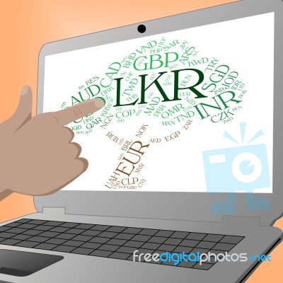 Lkr Currency Shows Sri Lankan Rupees And Currencies Stock Image
