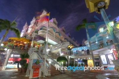 Lloyd G. Smith Boulevard In Oranjestad, Aruba Stock Photo Lloyd G. Smith Boulevard In Oranjestad, Aruba Stock Photo