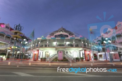 Lloyd G. Smith Boulevard In Oranjestad, Aruba Stock Photo Lloyd G. Smith Boulevard In Oranjestad, Aruba Stock Photo