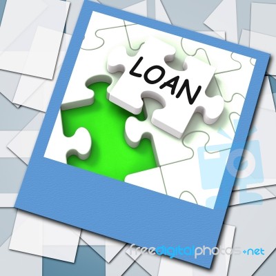 Loan Photo Shows Online Financing And Lending Stock Image