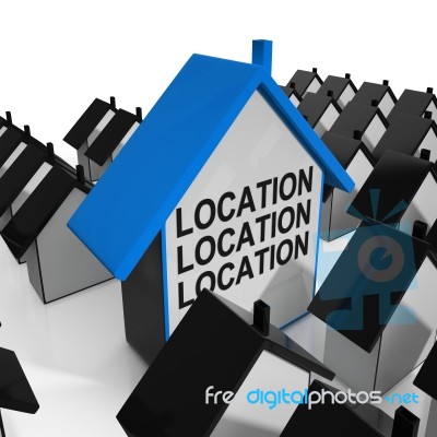 Location Location Location House Means Situated Perfectly Stock Image
