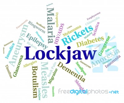 Lockjaw Illness Represents Complaint Malady And Trismus Stock Image