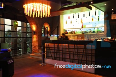 Loft Bar Decoration Style Stock Photo