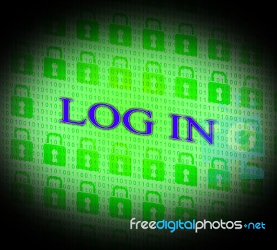 Log In Shows World Wide Web And Encryption Stock Image