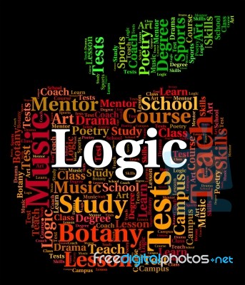 Logic Word Means Common Sense And Logical Stock Image