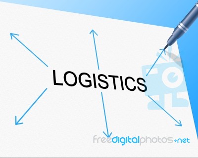 Logistics Distribution Shows Supply Chain And Delivery Stock Image