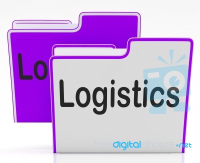 Logistics Files Indicates Concept Business And Administration Stock Image