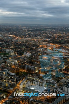 London - December 6 : View From The Shard In London On December Stock Photo