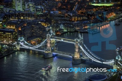 London - December 6 : View From The Shard In London On December Stock Photo