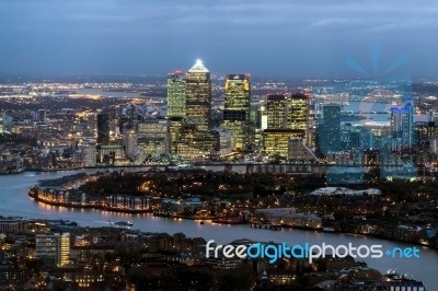 London - December 6 : View From The Shard In London On December Stock Photo