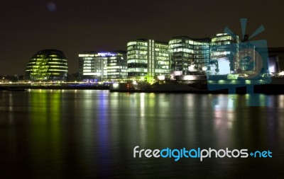 London Nightscape Stock Photo
