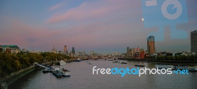 London - November 12 : London Skyline At Dusk On November 12, 20… Stock Photo