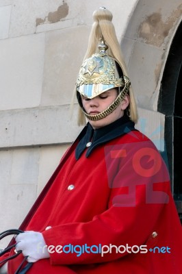London - November 3 : Lifeguard Of The Queens Household Cavalry Stock Photo