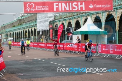 London To Brigton Cycle Ride To Raise Money For The British Hear… Stock Photo London To Brigton Cycle Ride To Raise Money For The British Hear… Stock Photo