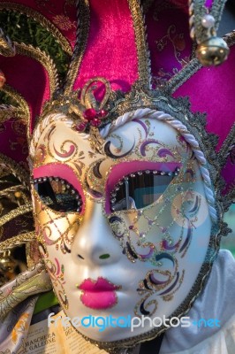 London, Uk - December 9 : Venetian Mask For Sale At Winter Wonde… Stock Photo