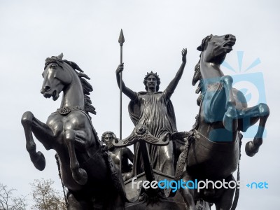 London Uk March 2014 - View Of Boudicea Statue Stock Photo