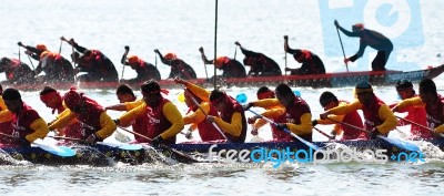 Long Boat Competition Stock Photo