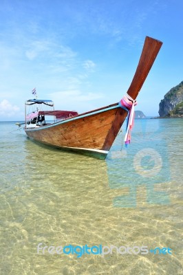 Long Tail Boat Stock Photo